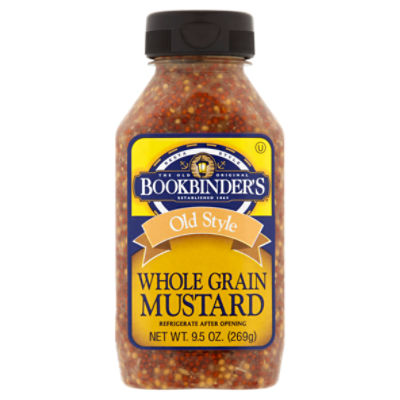 Bookbinder's Old Style Whole Grain Mustard, 9.5 oz