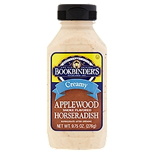Bookbinder's Creamy Applewood Smoke Flavored Horseradish, Sauce, 9.75 Ounce