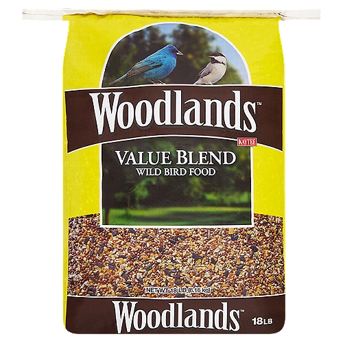 Kaytee Woodlands Value Blend Wild Bird Food, 18 lb
Woodlands™ Value Blend Wild Bird Food is a mix of select seeds that draw a variety of North American songbirds to your backyard feeders year round.