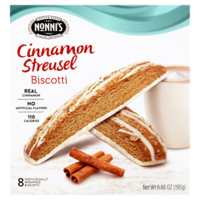 Nonni's Cinnamon Streusel Biscotti, 8 count, 6.88 oz