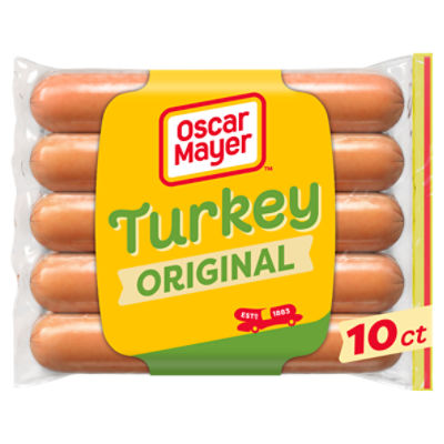 Oscar Mayer Original Uncured Turkey Franks Hotdogs, 10 count, 16 oz, 16 Ounce
