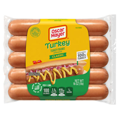 Oscar Mayer Turkey Uncured Franks, 10 ct Pack, 16 Ounce