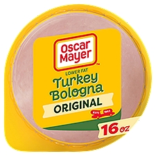 Oscar Mayer Turkey Sliced Lunch Meat with 50% Lower Fat, Bologna, 16 Ounce