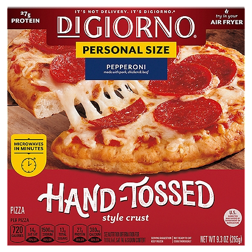 DiGiorno Pepperoni Hand-Tossed Style Crust Pizza Personal Size, 9.3 oz