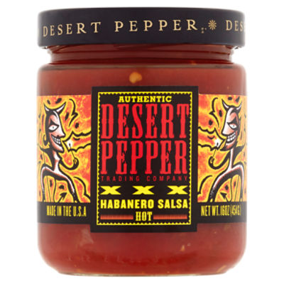 Desert Pepper Trading Company Authentic Hot Habanero Salsa, 16 oz