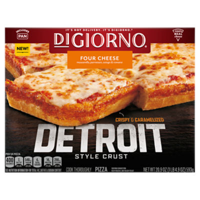 DiGiorno Four Cheese Detroit Style Crust Pizza, 20.9 oz, 20.9 Ounce