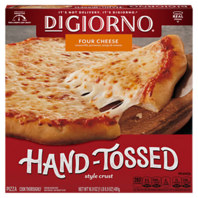 DiGiorno Four Cheese Hand-Tossed Style Crust Pizza, 16.9 oz, 16.9 Ounce