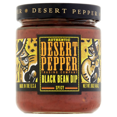 Desert Pepper Trading Company Authentic Spicy Black Bean Dip, 16 oz