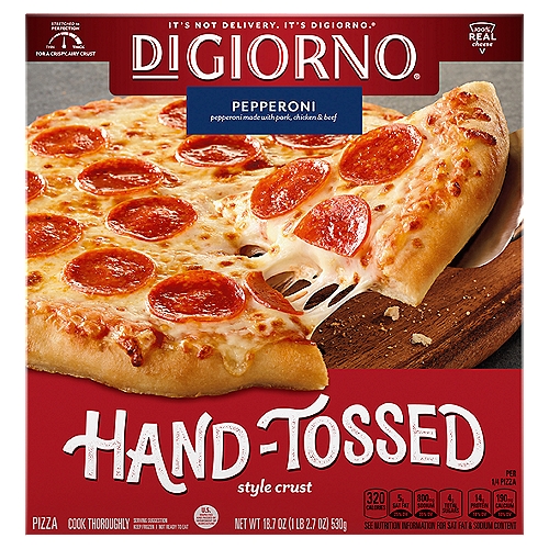 DiGiorno Pepperoni Hand-Tossed Style Crust Pizza, 18.7 oz