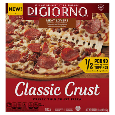 DiGiorno Classic Crust Meat Lovers Pizza, 19.1 oz