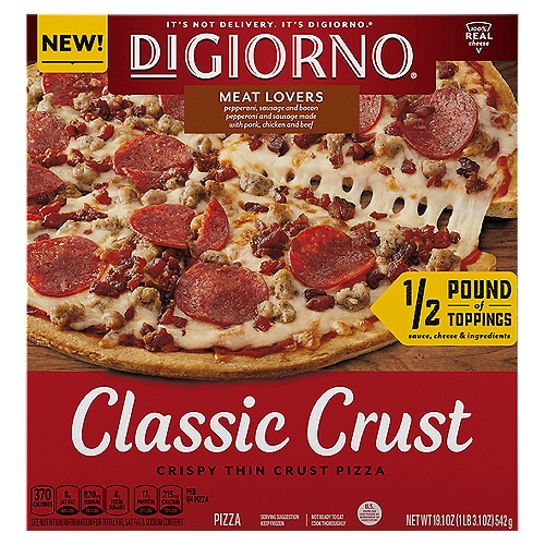 DiGiorno Classic Crust Meat Lovers Pizza, 19.1 oz