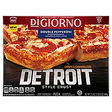 DiGiorno Double Pepperoni Detroit Style Crust Pizza, 21.3 oz, 21.3 Ounce