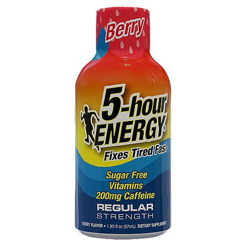 5-hour Energy Berry Flavor Regular Strength Dietary Supplement, 1.93 fl oz