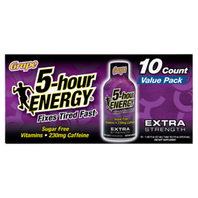 5hour Energy Grape Extra Strength Dietary Supplement Value Pack, 1.93