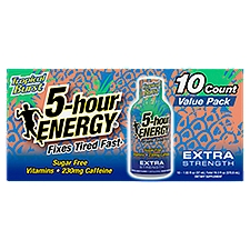 5-hour Energy Extra Strength Tropical Burst Dietary Supplement Value Pack, 1.93 fl oz, 10 count