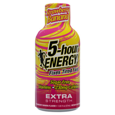 5-hour Energy Extra Strength Strawberry Banana Flavor Dietary Supplement, 1.93 fl oz