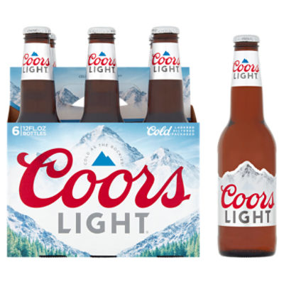 Coors Light Cold Beer, 6 count, 12 fl oz