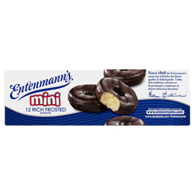 Freshness Guaranteed Chocolate Iced Mini Donut, 8 oz, 12 Count 