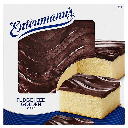 Entenmann's Fudge Iced Golden Cake, 1 lb 3 oz
Buttery golden cake iced with rich chocolate fudge make this decadent dessert a favorite.
