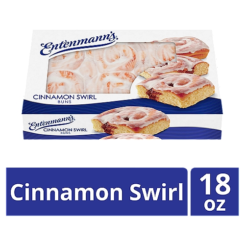 Liven up your breakfast with moist and delicious sweet buns, swirled with real cinnamon.