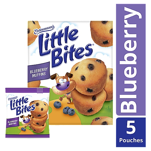 Entenmann's Little Bites Blueberry Muffins, 20 count, 8.25 oz
Tasty little muffins that pack a big blueberry taste, sized perfectly for your lunchbox or snack. Made with Real Blueberries, No High Fructose Corn Syrup and No Artificial Colors.