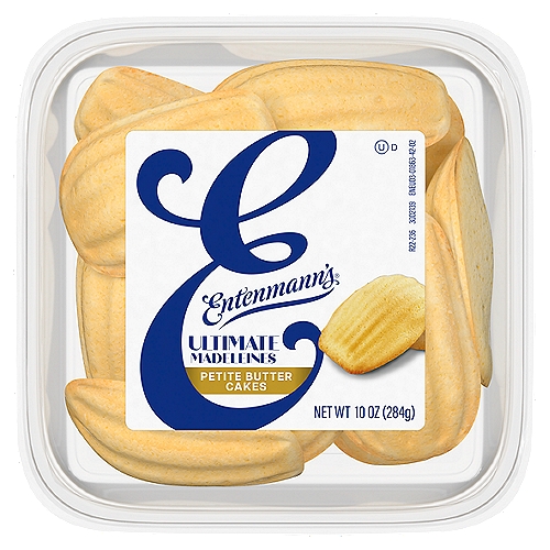 Entenmann's Ultimate Madeleines Petite Butter Cakes, 10 oz
The Entenmann's Madeleines offer delicious mini golden butter cakes that are expertly crafted into a delicate seashell shape and have a tender moist and sophisticated flavor that's favored by adults and children alike. Crack open a 10oz box to enjoy these mini cakes as a sweet snack throughout the day or as a mouthwatering after dinner dessert that the whole family will love.