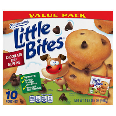 Entenmann's Little Bites Chocolate Chip Muffins Value Pack, 10 count, 1 lb 0.5 oz
