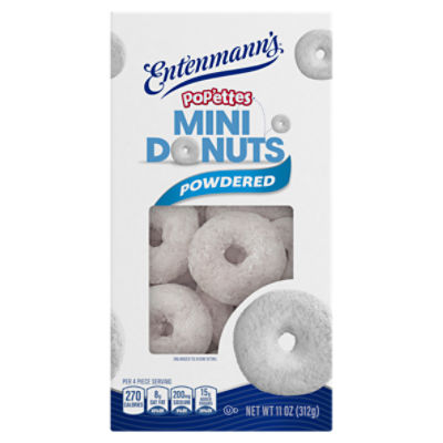Entenmann's Pop'ettes Powdered Donuts, 11 oz