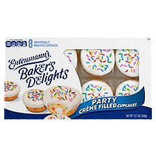 Entenmann's Party Crème Filled Cupcakes Limited Edition, 8 count, 12.7 oz