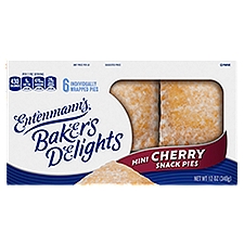 Entenmann's Baker's Delights Mini Cherry Snack Pies, 6 count, 12 oz, 12 Ounce