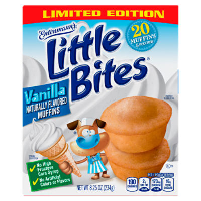 Entenmann's Little Bites Vanilla Muffins Limited Edition, 20 count, 8.25 oz 