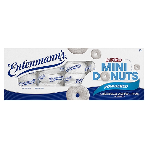 Entenmann's Minis Powdered Donut Snack Packs, 24 count