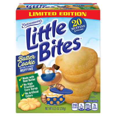 Entenmann's Little Bites® Butter Cookie Flavored Muffins, 5 count, 8.25 oz