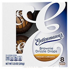Entenmann's Brownie Drizzle Drops Creamy Caramel, 8 count, 7.23 oz