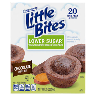 Entenmann's Little Bites Lower Sugar Chocolate Muffins, 5 packs, 8.25 oz