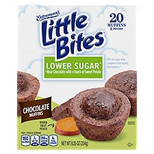 Entenmann's Little Bites Lower Sugar Chocolate Muffins, 5 packs, 8.25 oz, 8.25 Ounce
