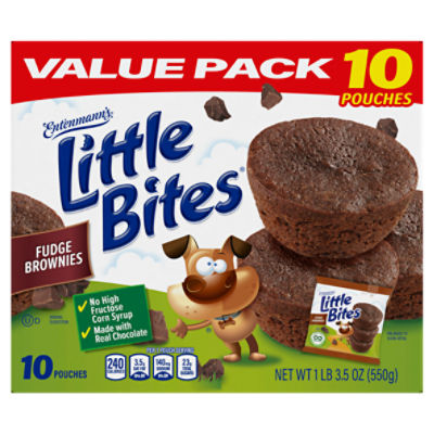 Entenmann's Little Bites Fudge Chocolate Mini Muffins, Club Pack, 10 packs, 19.5 oz
