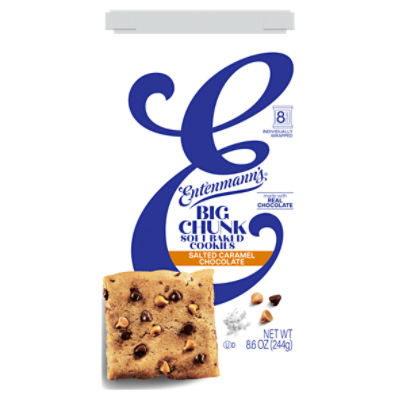 Entenmann's Big Chunk Salted Caramel Chocolate Baked Cookies, 8 packs, 8.6 oz