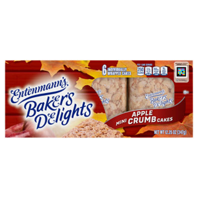 Entenmann's Baker's Delights Apple Mini Crumb Cakes, 6 packs, 12.25 oz