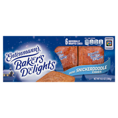 Entenmann's Baker's Delights Mini Snickerdoodle Cakes, 6 Count, 10.5 oz