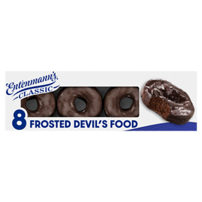 Entenmann's Classic Frosted Devil's Food Donuts, 8 count, 1 lb