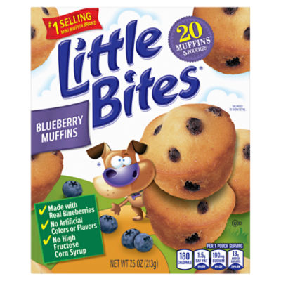 Little Bites Blueberry Muffins, 20 count, 7.5 oz, 7.5 Ounce