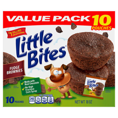 Little Bites Fudge Brownies Value Pack, 10 count, 18 oz, 18 Ounce