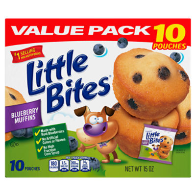 Little Bites Blueberry Muffins Value Pack, 10 count, 15 oz, 15 Ounce