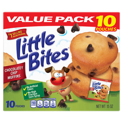 Little Bites Chocolatey Chip Muffins, 10 count, 15 oz, 15 Ounce