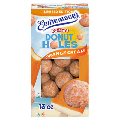 Entenmann's Pop'ems Orange Cream Glazed Donut Holes Limited Edition, 13 oz