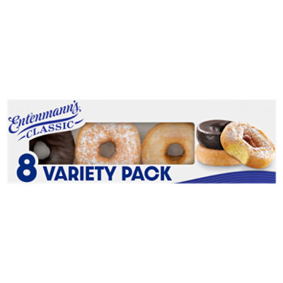 Entenmann's Classic Donuts Variety Pack, 8 count, 14.25 oz