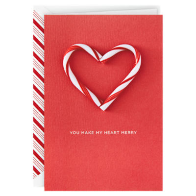Hallmark Signature Holiday Card for Significant Other (Candy Cane Heart), 1 Each