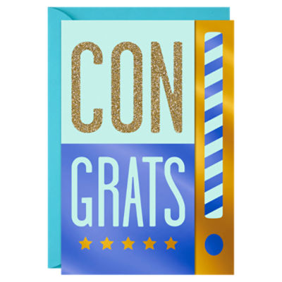 Hallmark Congratulations Card or Graduation Card (Congrats!, Blank Inside)