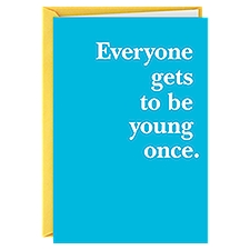 Shoebox Funny (Young Once), Birthday Card, 1 Each